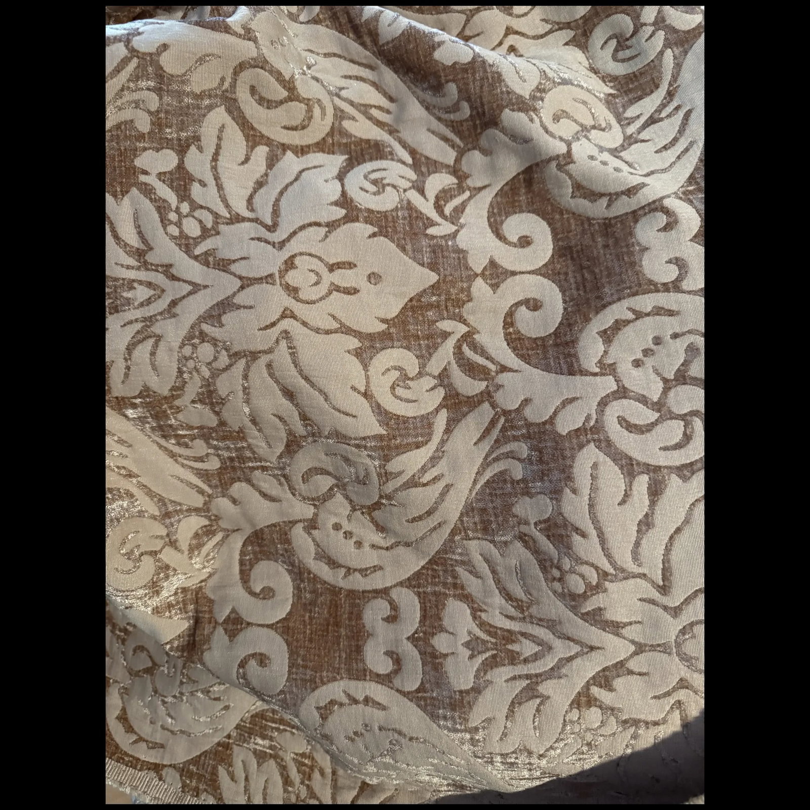 Vintage heavy Tapestry Material 6.14 yards by 1.58 yards For Drapes ,furniture Medieval dresses - 3