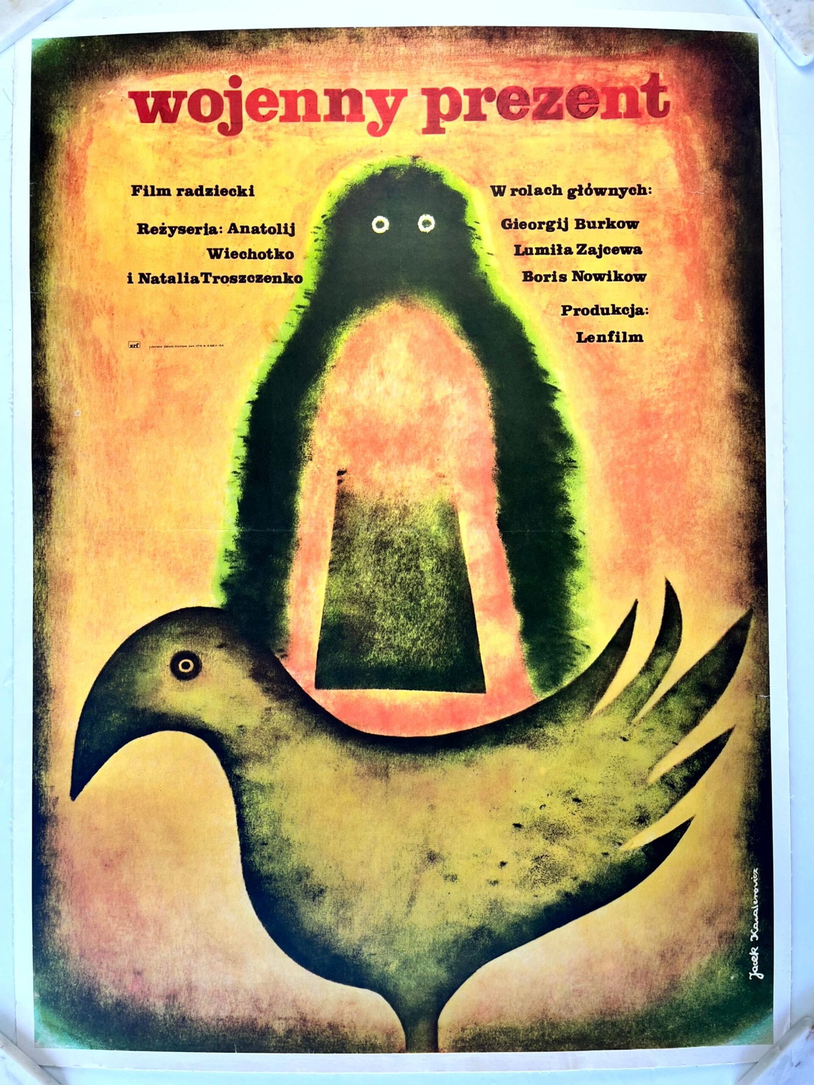 Wojenny Prezent - Art by Kawalerowicz (1976) 26.5"x36.5" Polish Movie Poster LB: Title: Wojenny Prezent - Art by Kawalerowicz (1976) 26.5"x36.5" Polish Movie Poster LB Description: Wojenny Prezent - Art by Kawalerowicz (1976) 26.5"x36.5" Polish Movie Poster LB Please refer to the 
