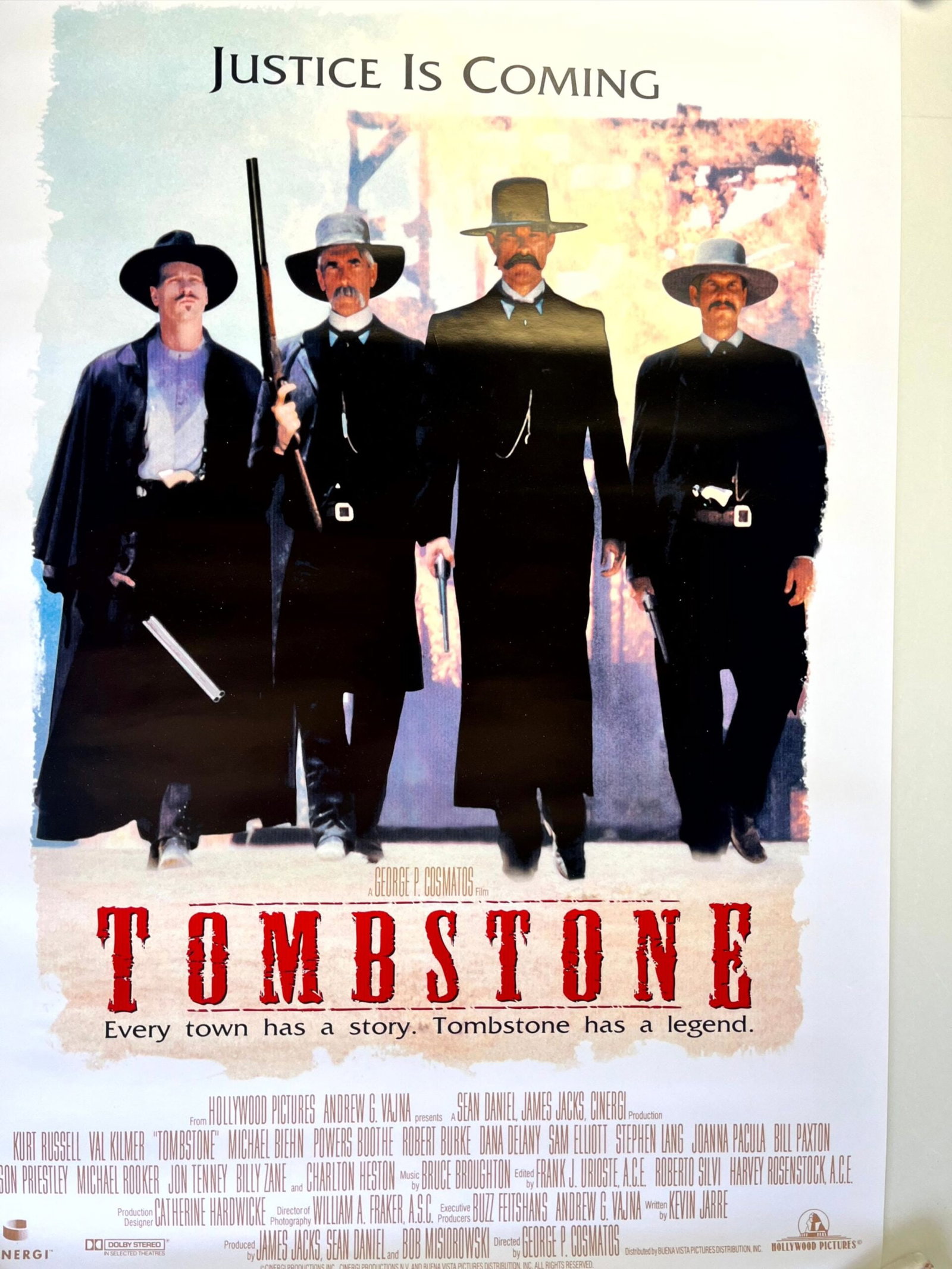 Tombstone - Val Kilmer (1993) US One Sheet Movie Poster (1 of 6)