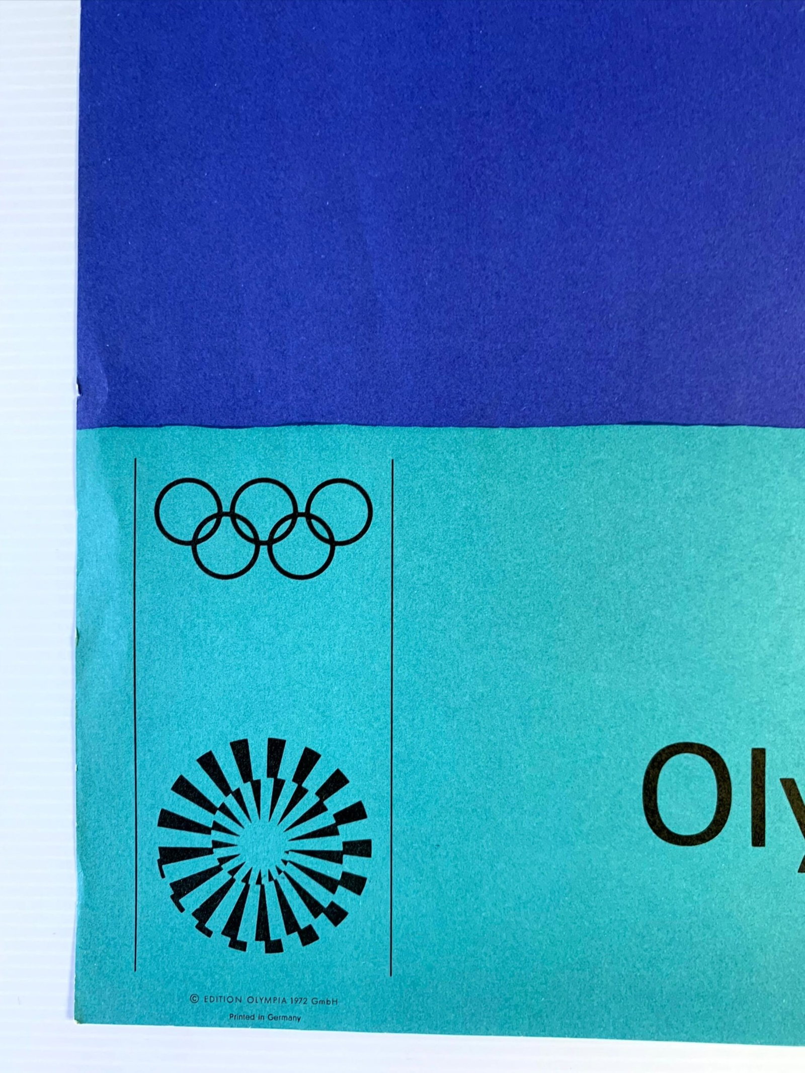 Munich Olympics 1972 - Art by Fritz Winter (1972) 25" x40" German Sports Lithograph Poster - 3