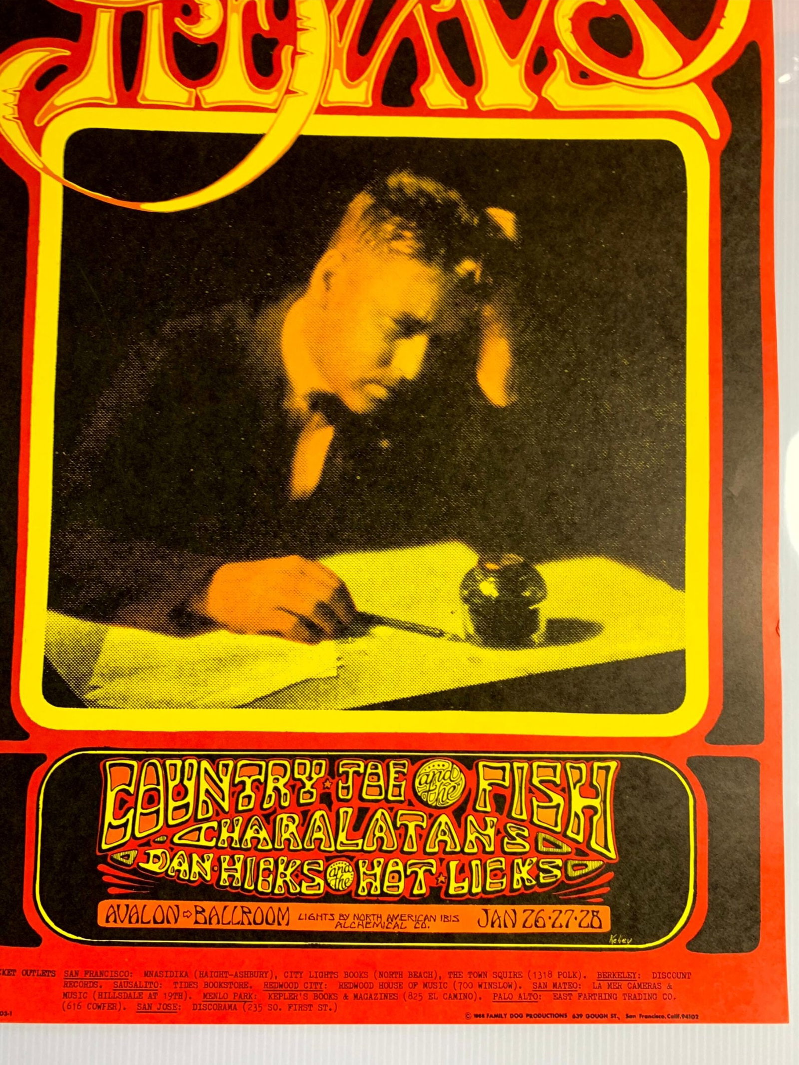 FD103-PO 1st Printing - Country Joe & the Fish (1968) 14 1/16"X20 1/16" US Psychedelic Music Poster - 4