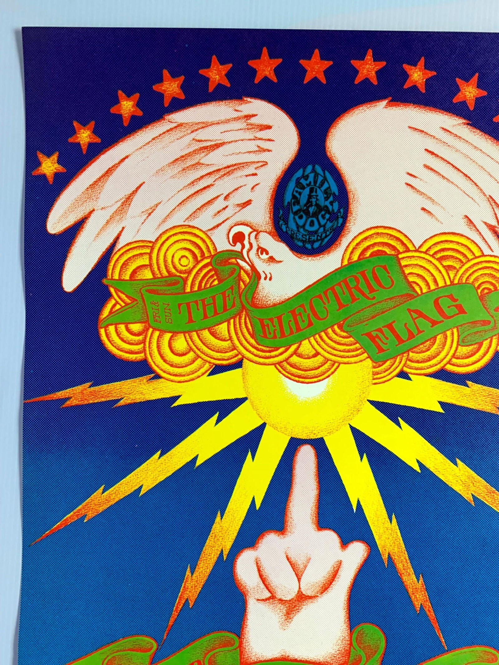 FD104-PO 1st Printing - Electric Flag (1968) 14"X20" US Psychedelic Music Poster - 2