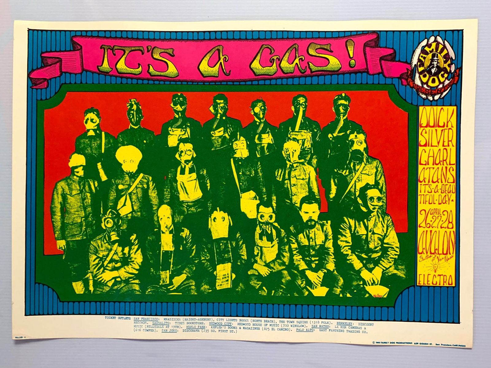 FD116-PO 1st Printing - Quicksilver Messenger Service (1968) 14"X20" US Psychedelic Music Poster (1 of 5)