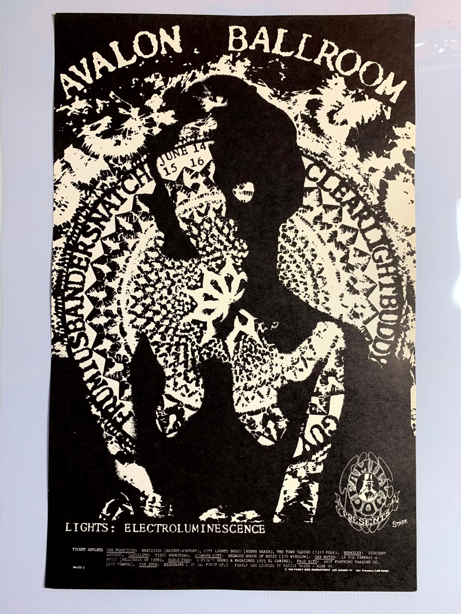 FD123-PO 1st Printing - Frumious Bandersnatch (1968) 13 15/16"X21 7/8" US Psychedelic Music Poster: Title: FD123-PO 1st Printing - Frumious Bandersnatch (1968) 13 15/16"X21 7/8" US Psychedelic Music Poster Description: FD123-PO 1st Printing - Frumious Bandersnatch (1968) 13 15/16"X21 7/8" US Psyched