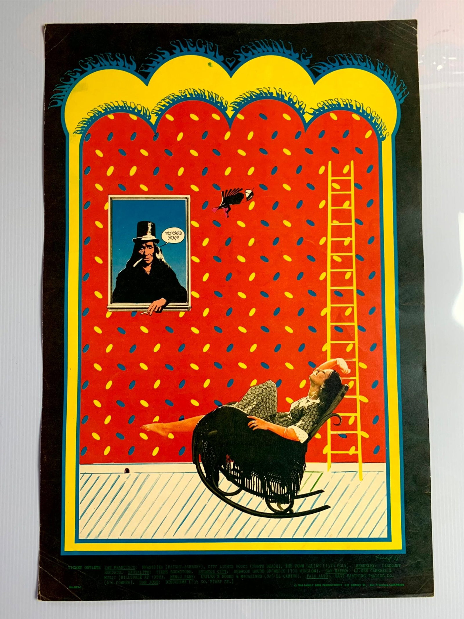 FD102-PO 1st Printing - Genesis (1968) 14"X20 15/16" US Psychedelic Music Poster: Title: FD102-PO 1st Printing - Genesis (1968) 14"X20 15/16" US Psychedelic Music Poster Description: FD102-PO 1st Printing - Genesis (1968) 14"X20 15/16" US Psychedelic Music Poster Please refer to th