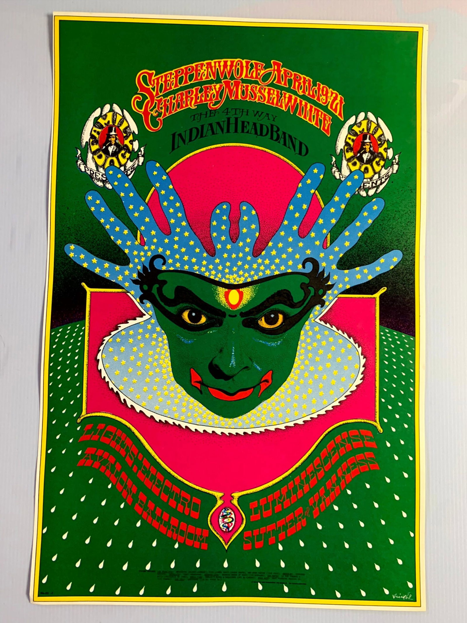 FD115-PO 1st Printing - Steppenwolf (1968) 14"X21 5/16" US Psychedelic Music Poster (1 of 5)