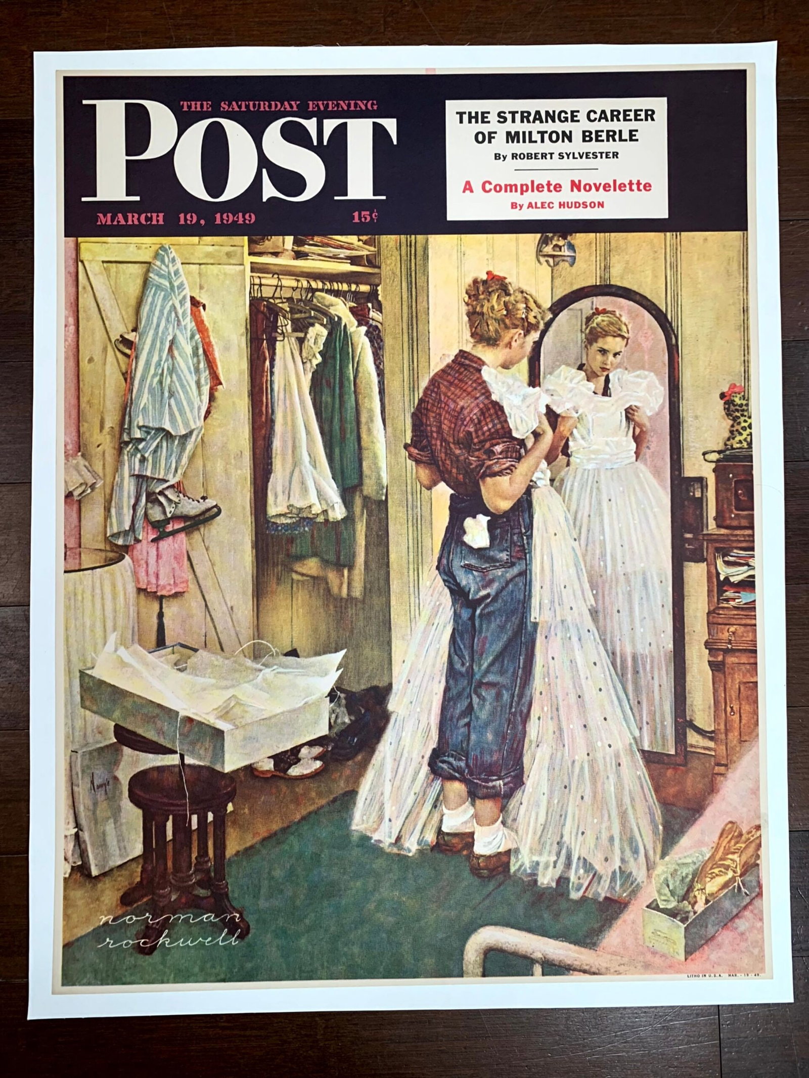 Saturday Evening Post - Art by Norman Rockwell (1949) 22"X28" Newstand Poster LB: Title: Saturday Evening Post - Art by Norman Rockwell (1949) 22"X28" Newstand Poster LB Description: Saturday Evening Post - Art by Norman Rockwell (1949) 22"X28" Newstand Poster LB Please refer to th