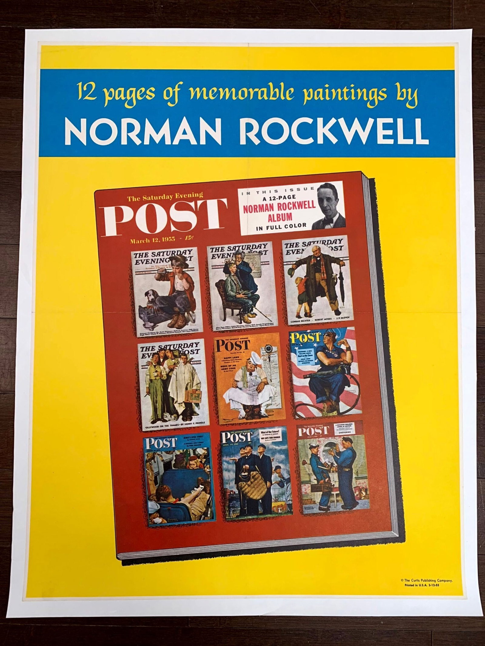 Saturday Evening Post - Norman Rockwell Covers (1955) 22"X28" Newstand Poster LB (1 of 3)