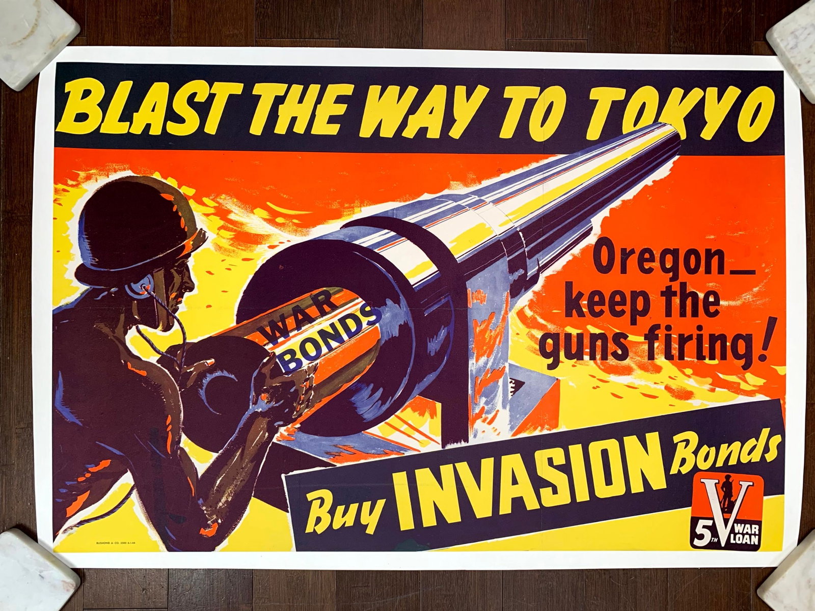 Buy Invasion Bonds - Oregon - Rare (1945) 22"X33" US WWII Poster LB (1 of 4)