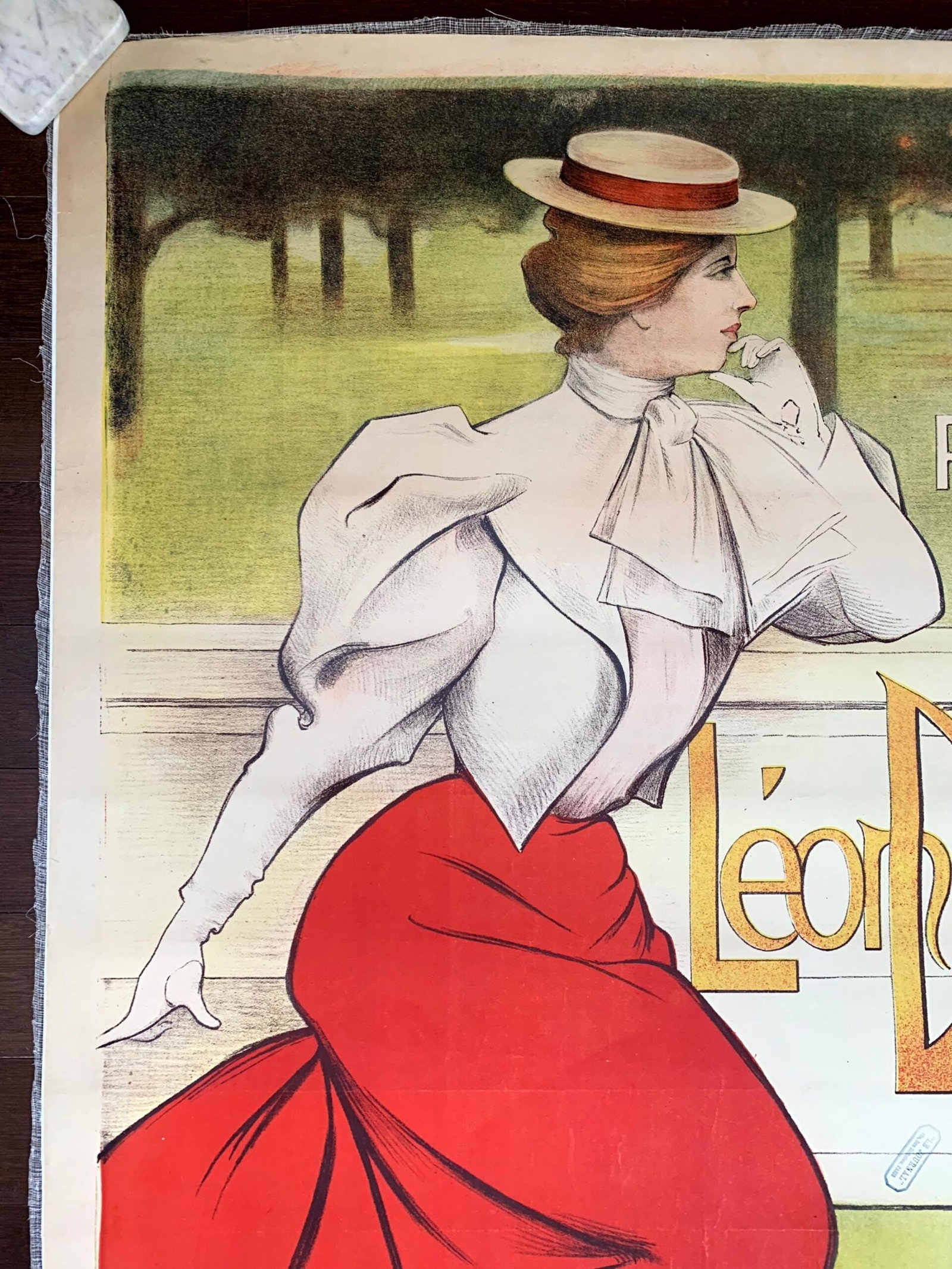 Leon Daudet - Art by Charles Lucas (1897) 39.5"X55.5" French Advertising Poster LB - 2