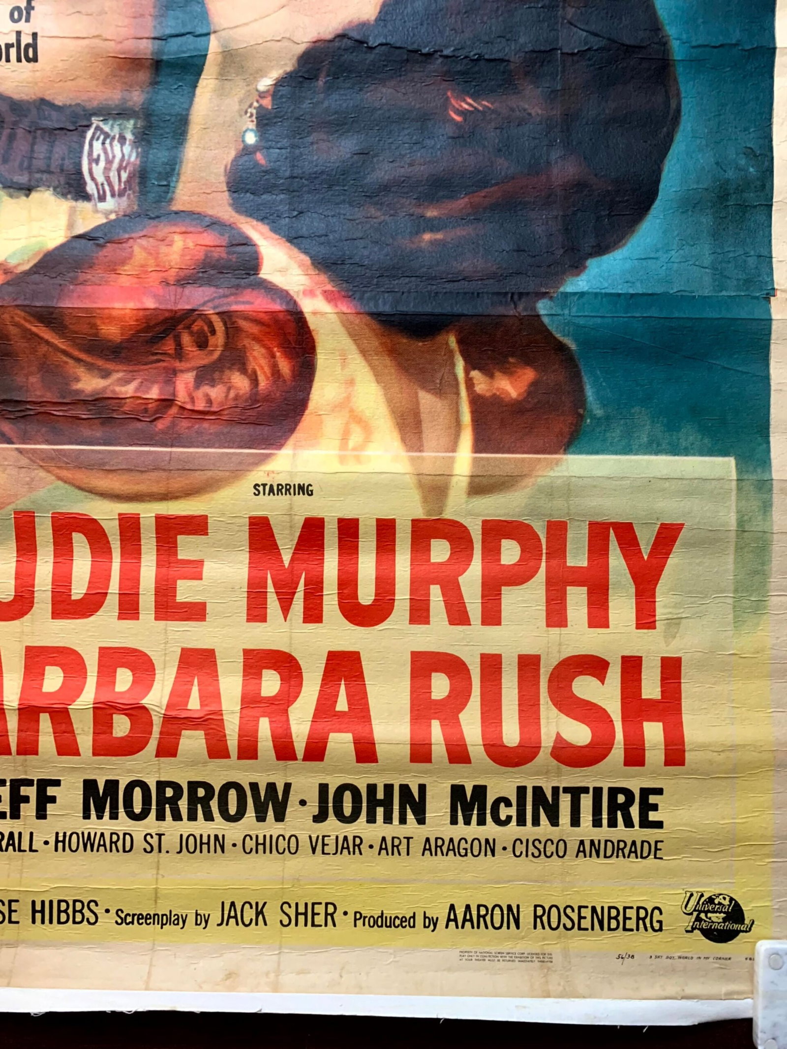 World In My Corner - Audie Murphy (1956) US 3 Sheet Movie Poster LB - 5