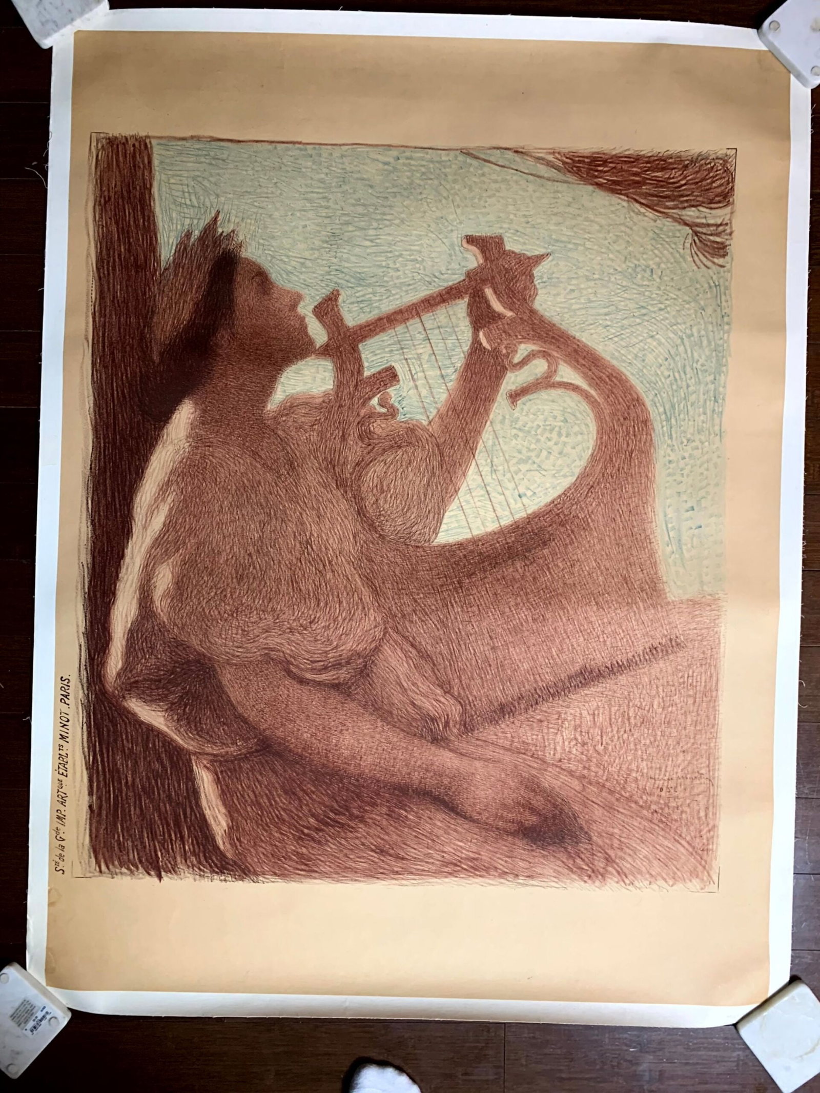 Exposition d'Art Francais - Art by Henri Martin (1906) 35.75"x47.5" French Exhibition Poster LB (1 of 5)