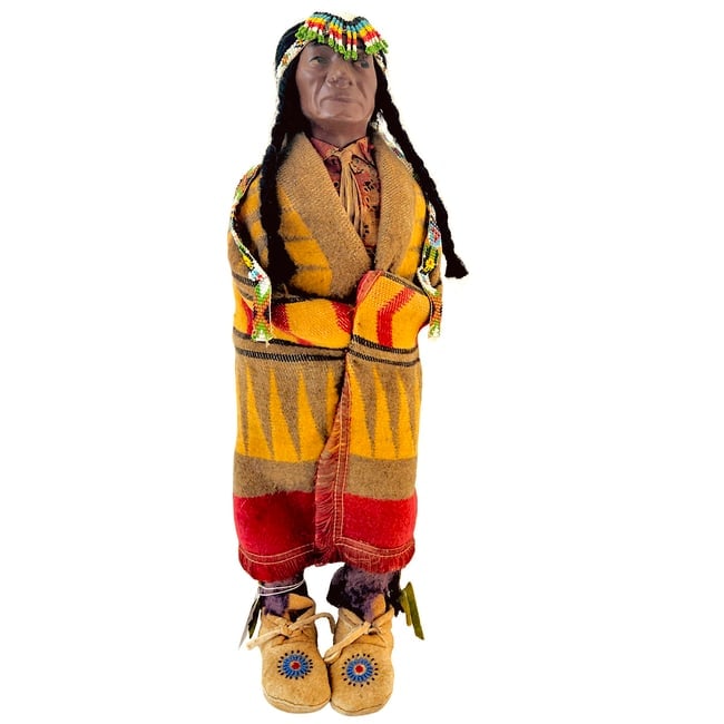 Rare Left Looking Large Mary McAboy Skookum 19 Inches Tall Circa 1920's: Title: Rare Left Looking Large Mary McAboy Skookum 19 Inches Tall Circa 1920's Description: This rare excellent specimen checks all the boxes and more. At 19" tall, he falls in the range of what are