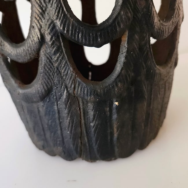Cast Iron Owl Candle Lantern Candle Holder Japanese Garden Decor - Black - 5
