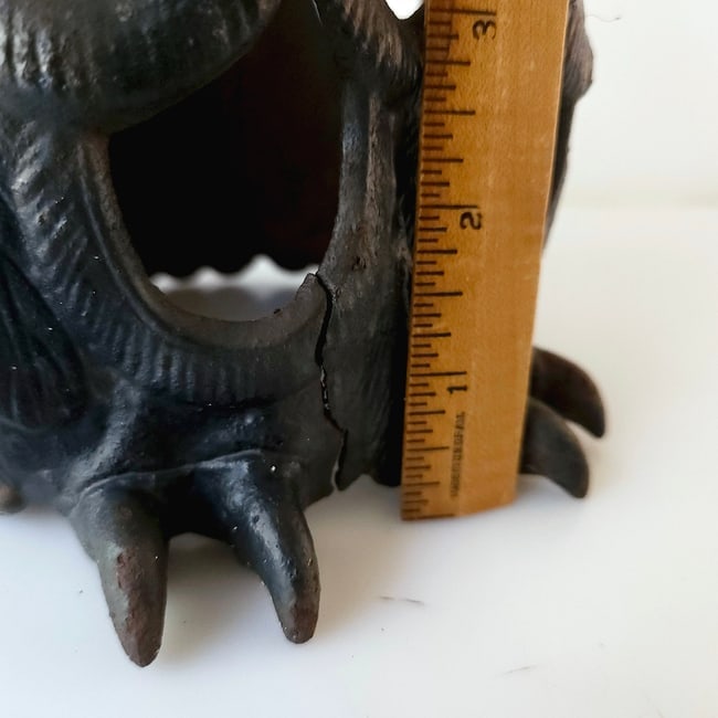 Cast Iron Owl Candle Lantern Candle Holder Japanese Garden Decor - Black - 6