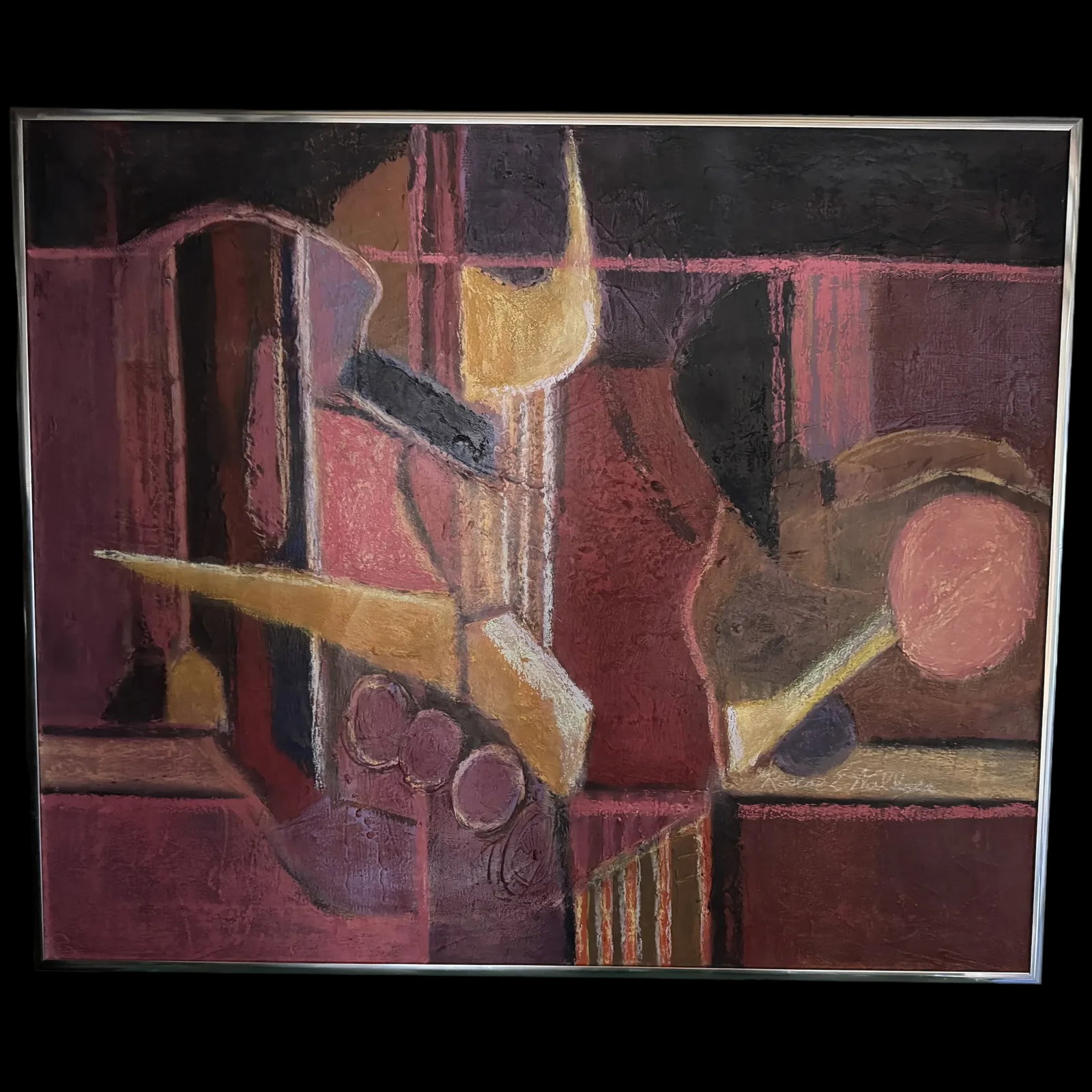 Vintage Mid century original expressionist Pastel Painting: Vintage Mid century original expressionist Pastel Painting 20x24" on board Shipping: Domestic: Flat-rate of $35.00 to anywhere within the contiguous U.S. International: Foreign shipping rates are