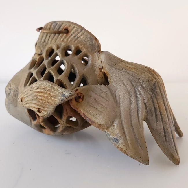 Cast Iron Fish Lantern Candle Holder Japanese Garden Decor - 3