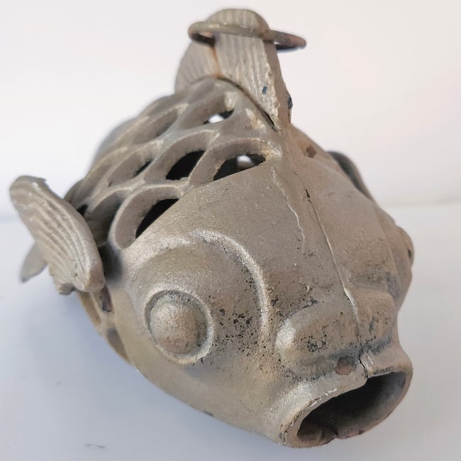 Cast Iron Fish Lantern Candle Holder Japanese Garden Decor - 5