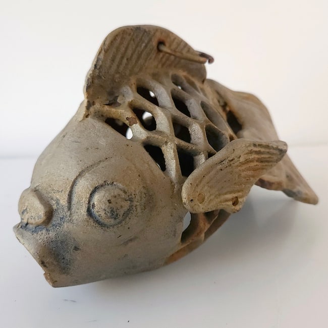 Cast Iron Fish Lantern Candle Holder Japanese Garden Decor - 6
