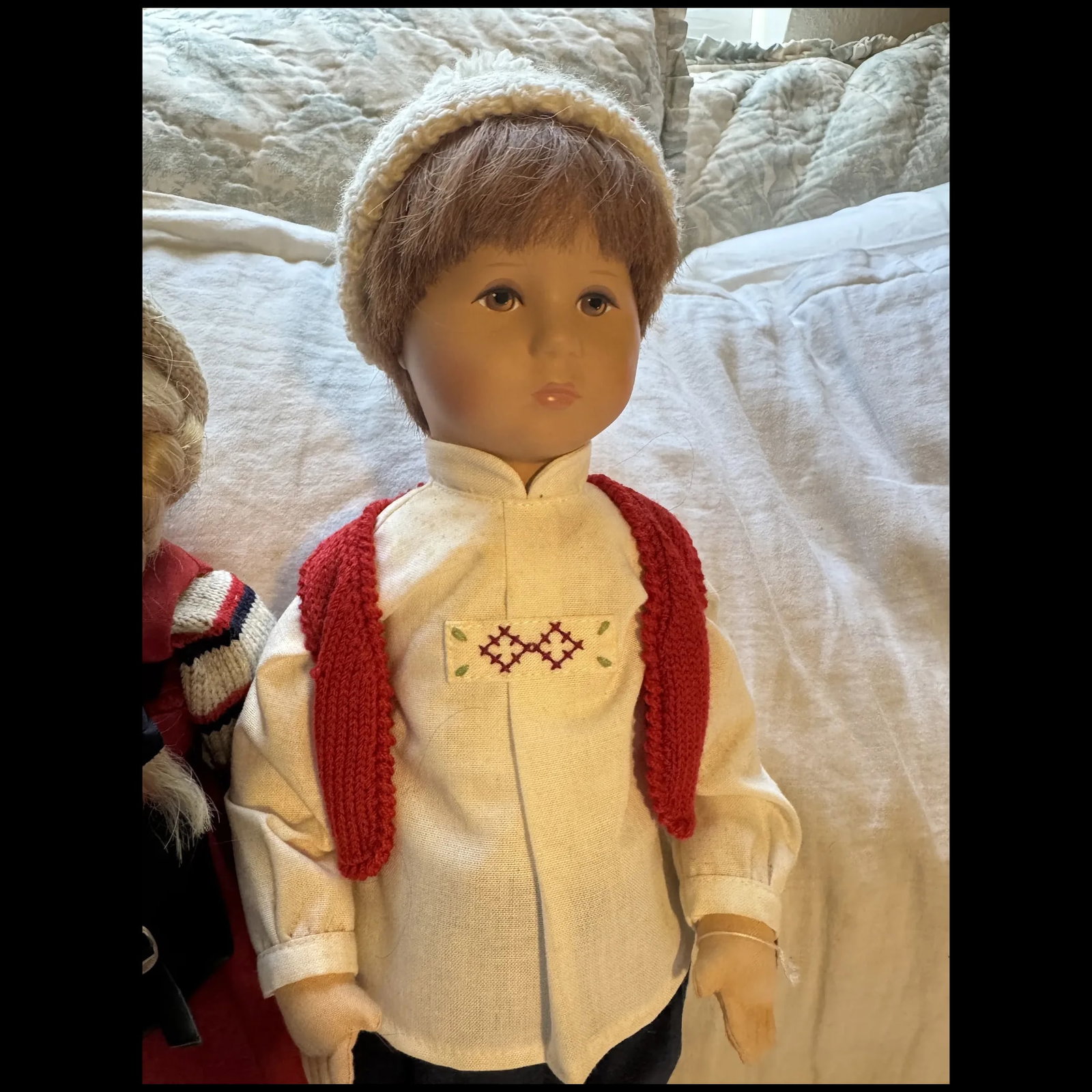 Vintage Katie Kruse Boy Girl Pair original clothing 14/15" signed feet - 10
