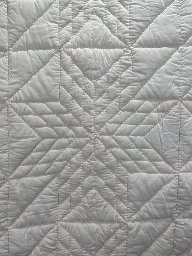 HANDMADE STAR PATTERN QUILT 95" x 80" - 6