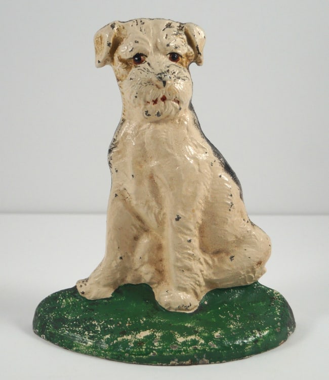 Fox Terrier Dog Cast Iron Hubley Doorstop (1 of 4)