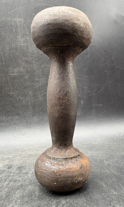 Antique Cast Iron Globe Dumbell - 2