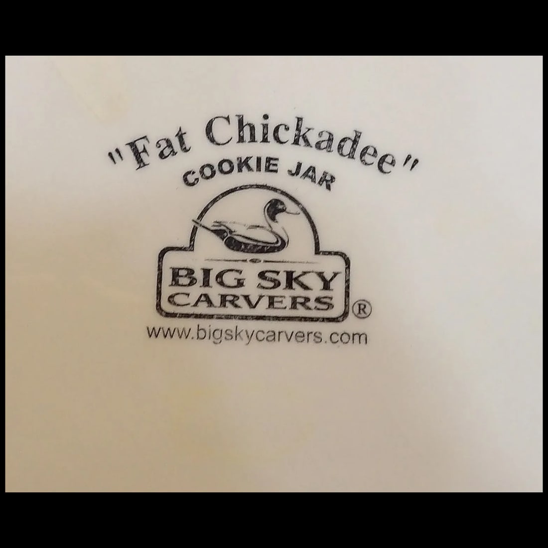 Fat Chickadee Cookie Jar Big Sky Carvers - 9