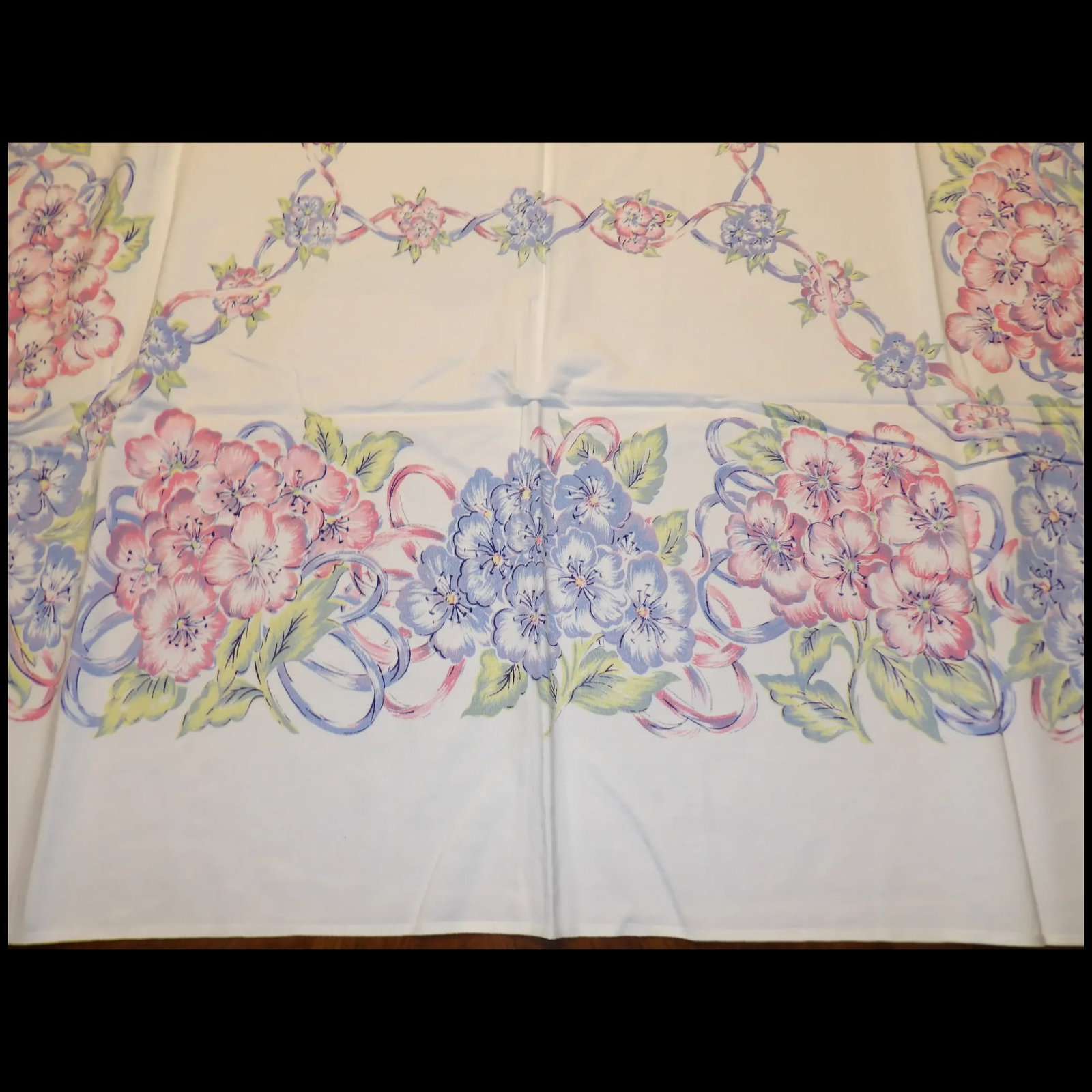 Floral Cotton Breakfast or Kitchen Tablecloth - 3