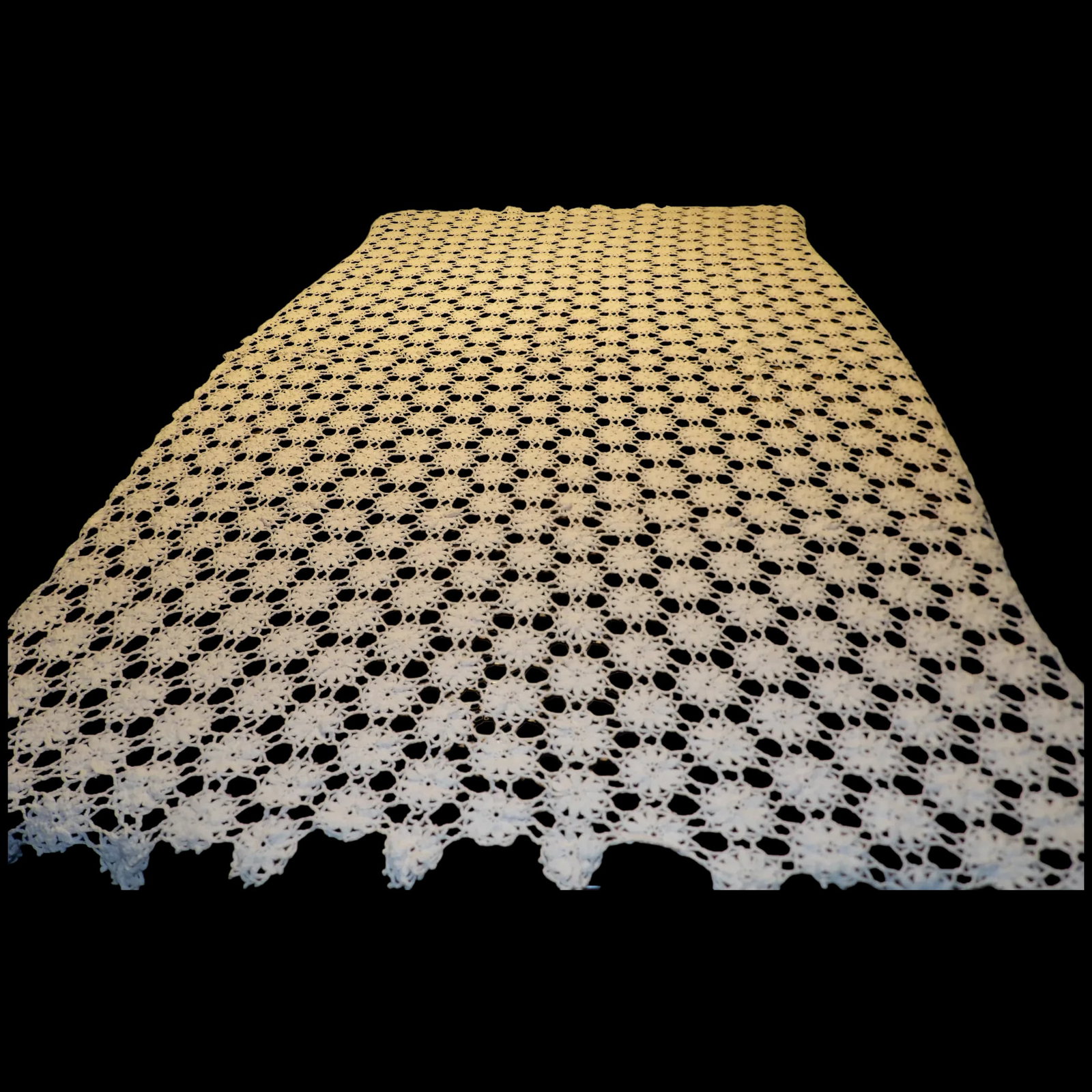 Hand Made Crochet Tablecloth or Full Bed Coverlet (1 of 7)