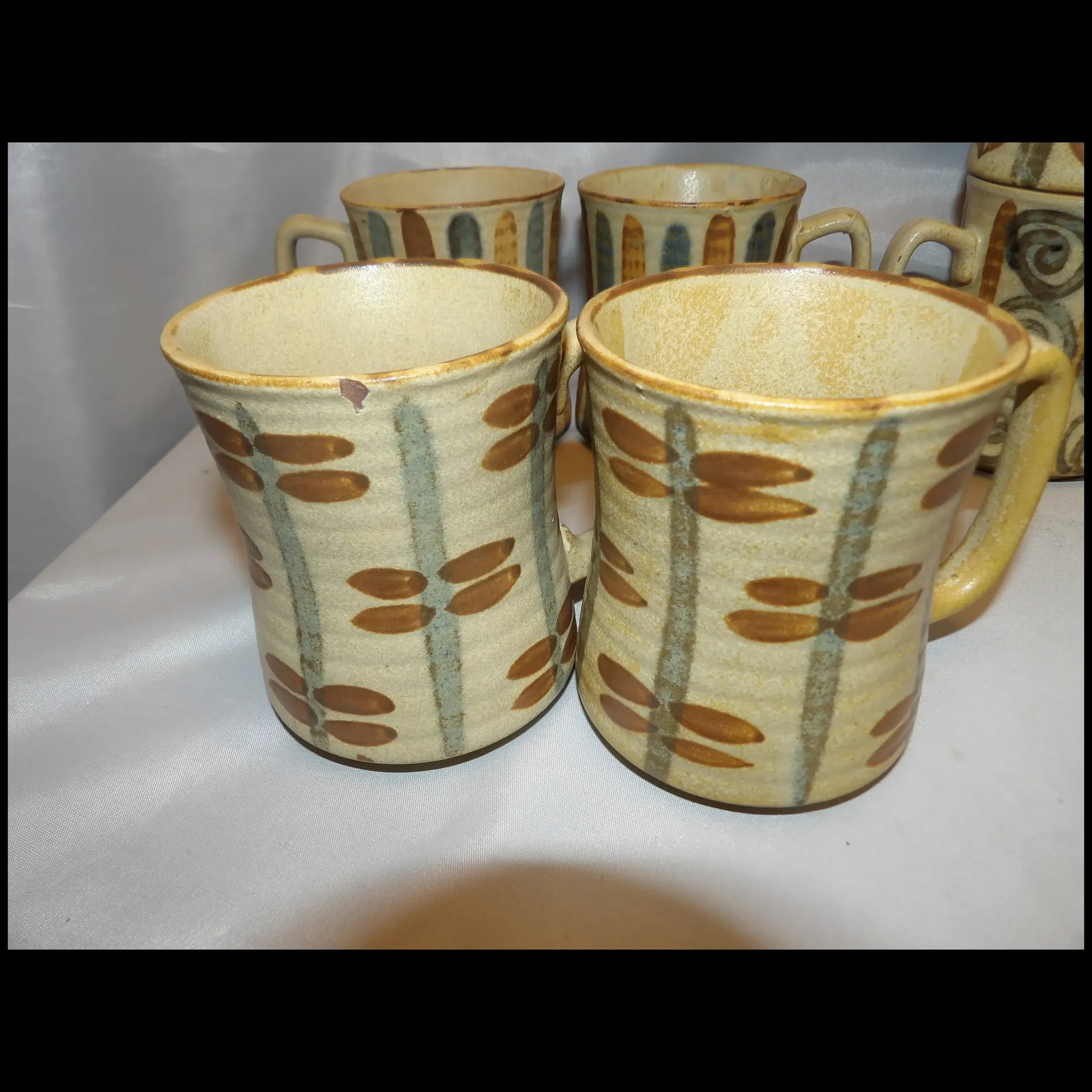 Hand Made Stoneware Coffee Mugs- - 3