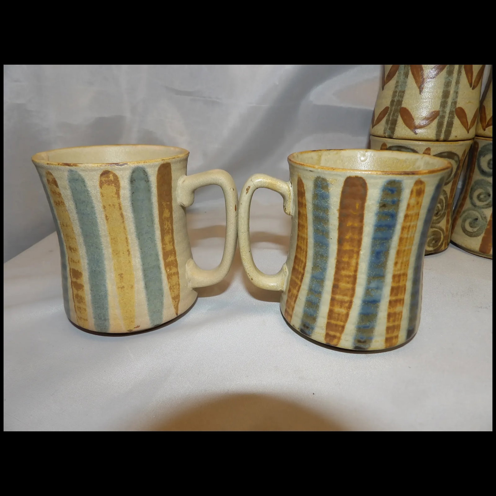 Hand Made Stoneware Coffee Mugs- - 4