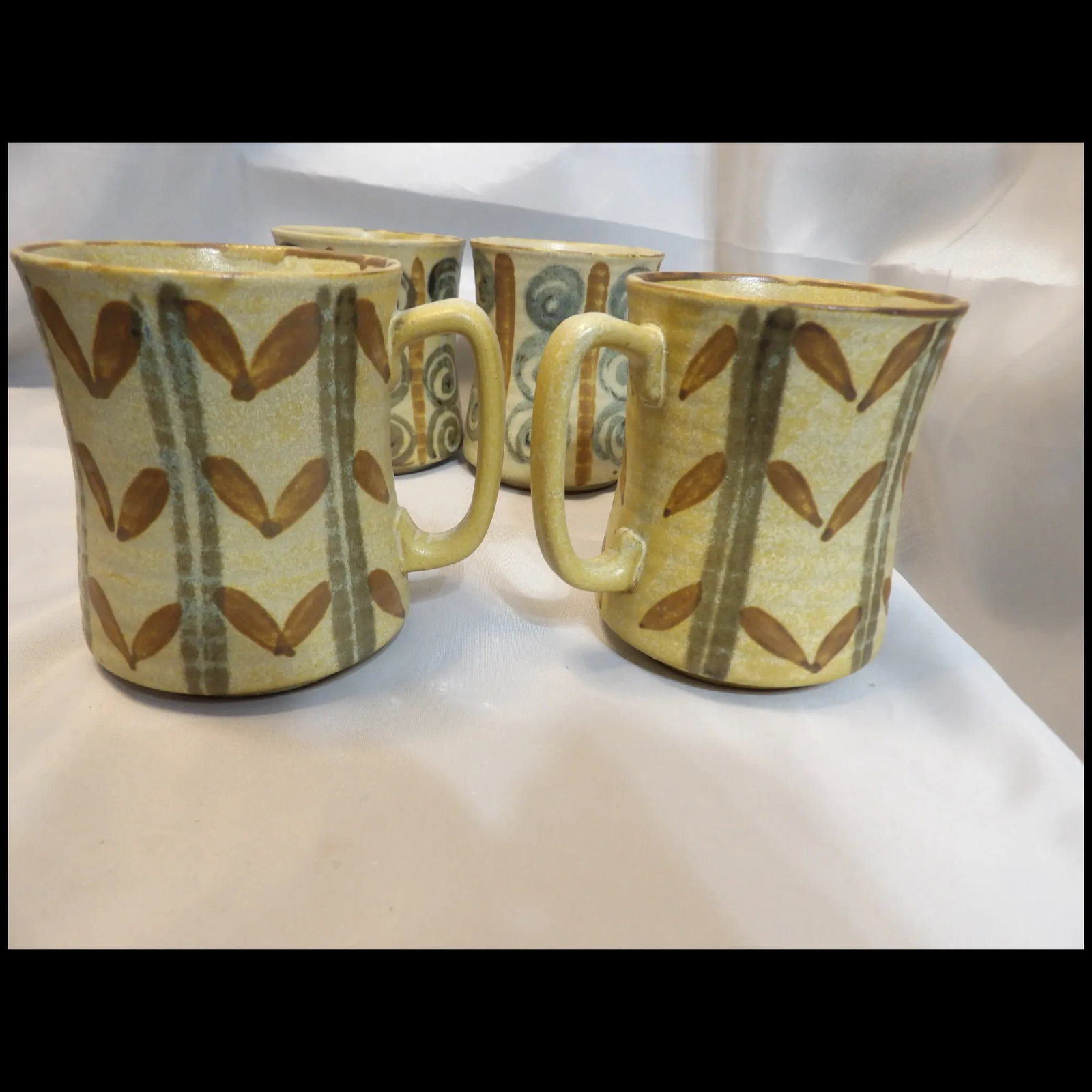 Hand Made Stoneware Coffee Mugs- - 5
