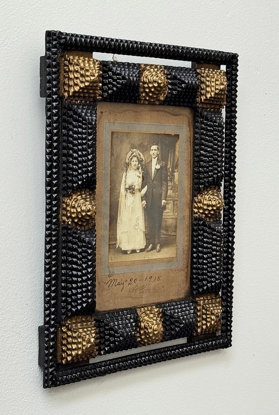 Painted Tramp Art Portrait Frame - 2