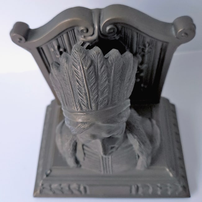 Native American Chief Bookend Doorstop Bronze Bust - 4