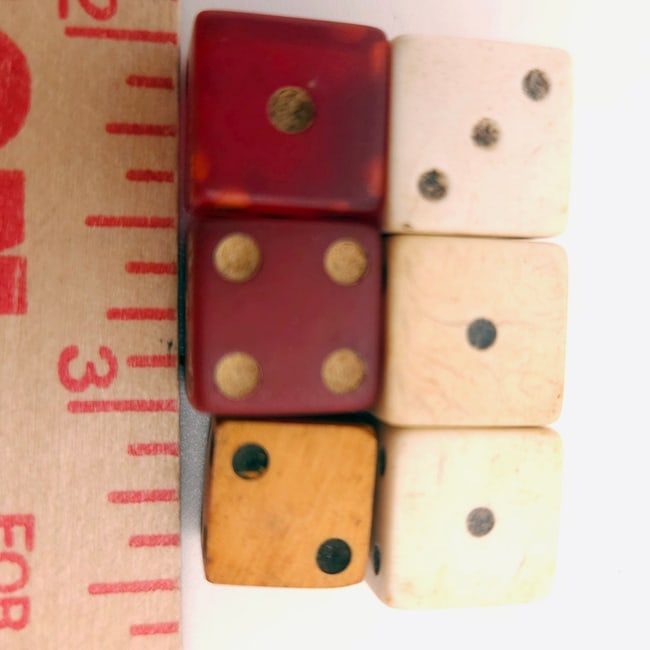 Assorted Vintage Dice of Various Age and Size Including Vegas Casinos - 10