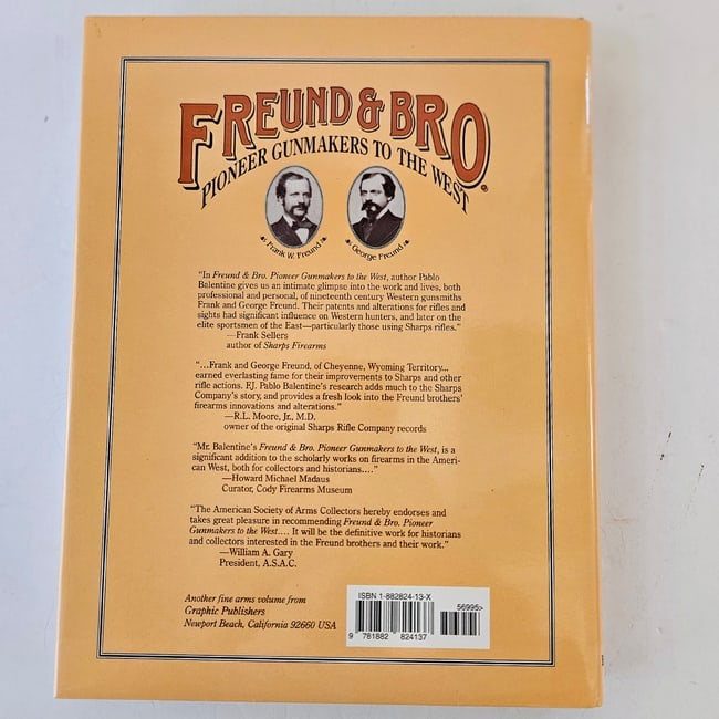 Freund & Bro Pioneer Gun Makers to The West F J Pablo Balentine SIGNED 1st ED 1997 Hardback DJ - 12