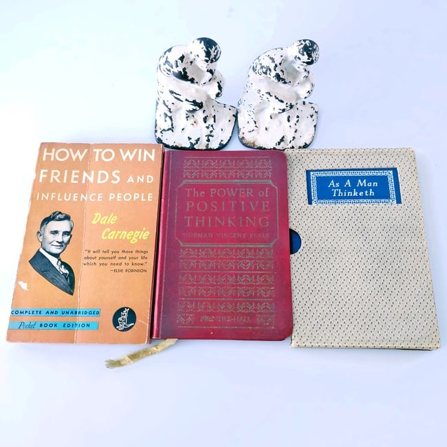 Thinking Man's Lot of Books and Bookends - 5