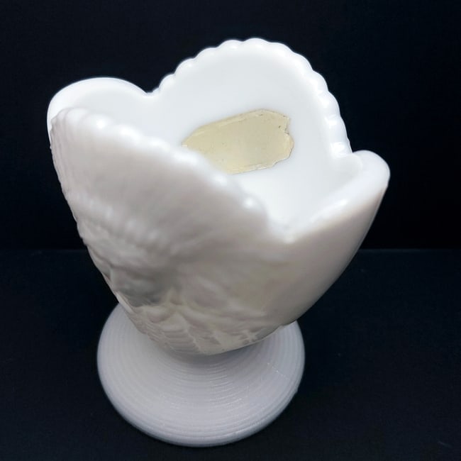 John Kemple Milk Glass Indigenous Indian Chief Toothpick Match Holder Set of 2 - 9
