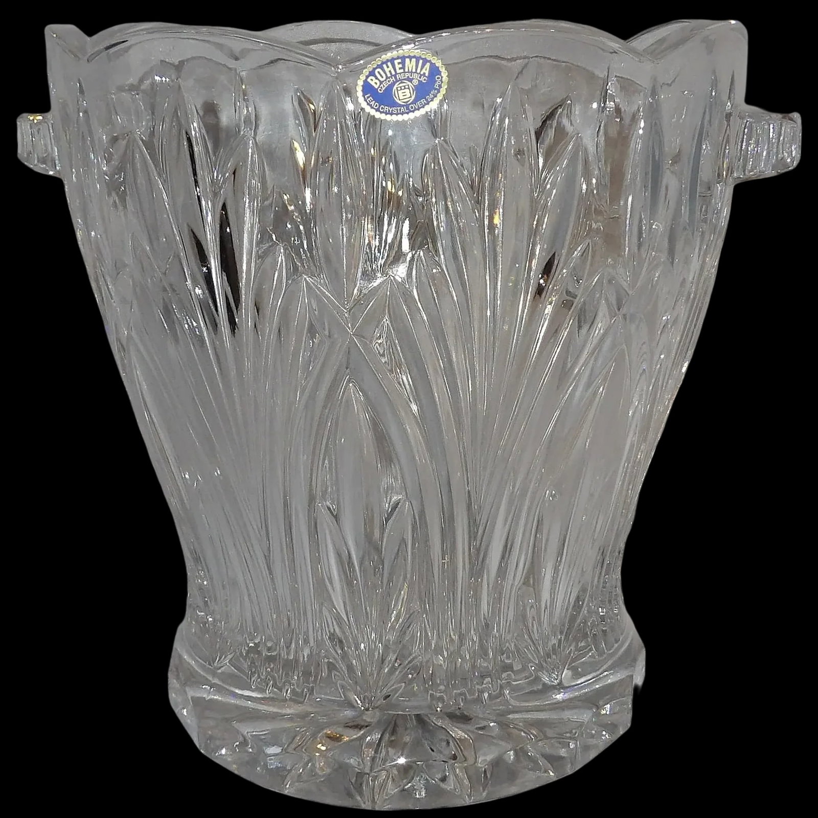 Czech Royal Limited 24% Lead Crystal Heavy Ice Bucket Champagne (1 of 8)