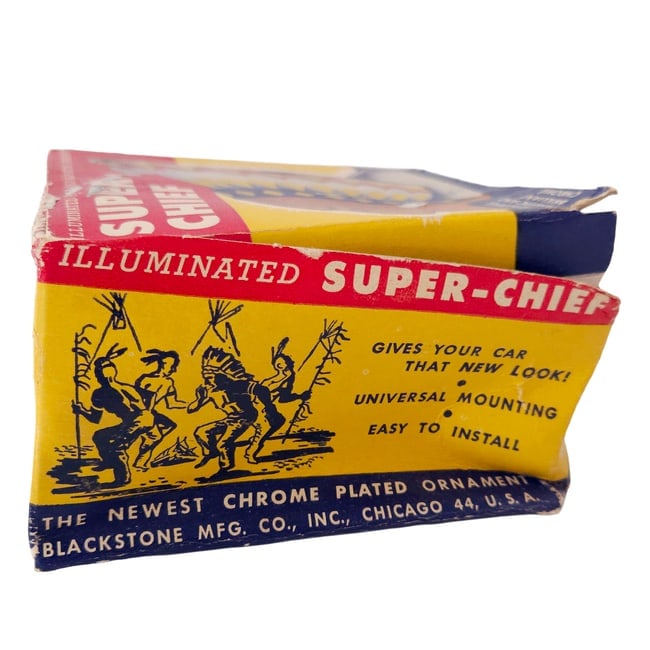 1950's Blackstone Super-Chief Lighted Hood and Radiator Ornament w Original Box - 4