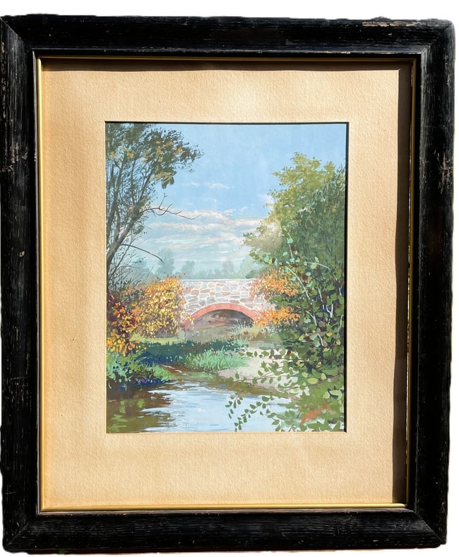 Vintage French Scenery Painting Artist Signed De La Rosa: Date/Period: unknown Dimension: APPROX 22.5 X 19.25 Material: MIXED MATERIALS Additional Information: 8 coasters Shipping: Domestic: Flat-rate of $26.00 to anywhere within the contiguous U.S.