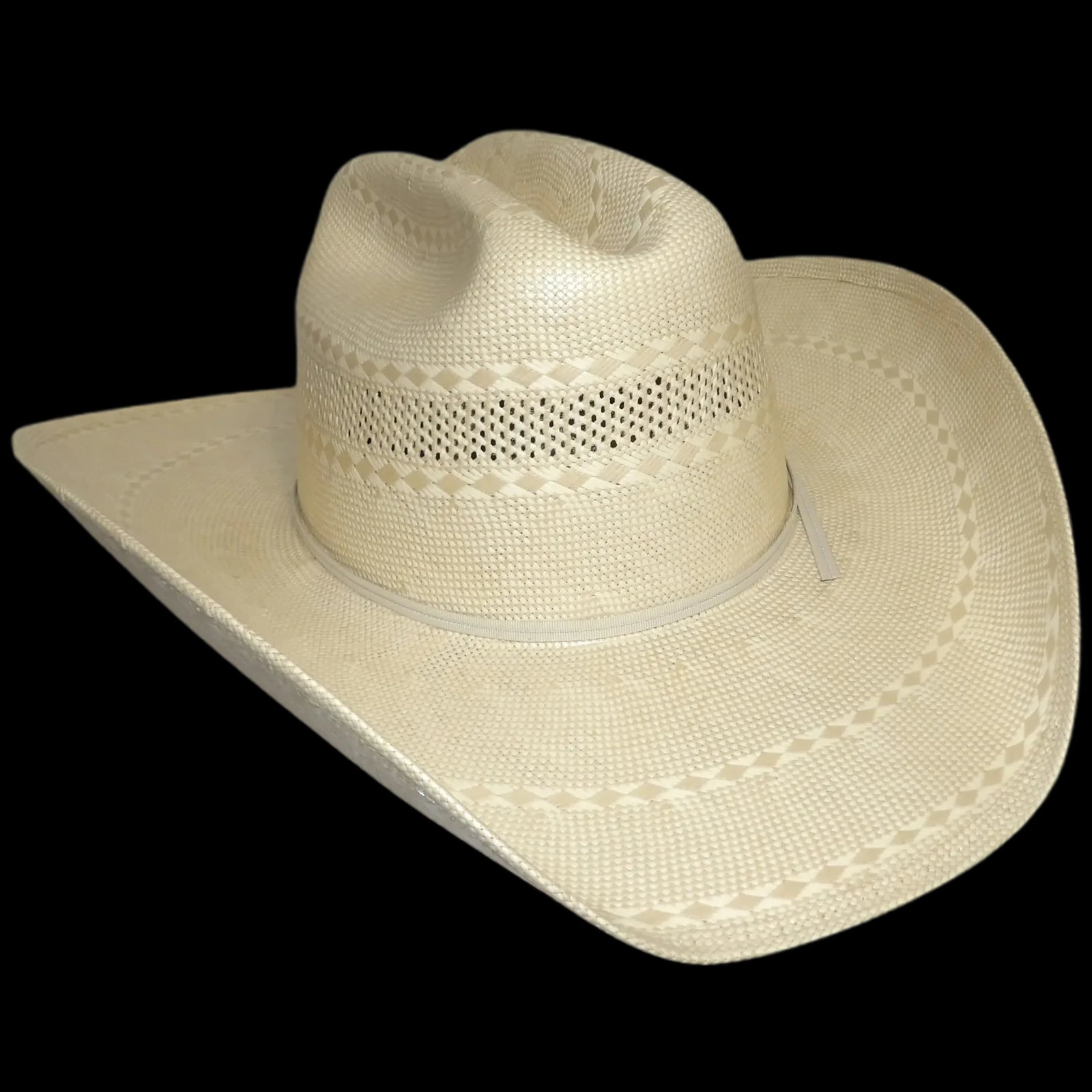 American Hat Company American Para Panama Straw Cowboy Hat Size 7 NOS (1 of 10)