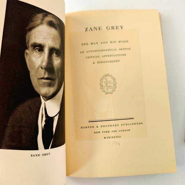 Zane Grey The Man & His Work 1928 yellow softcover - 3