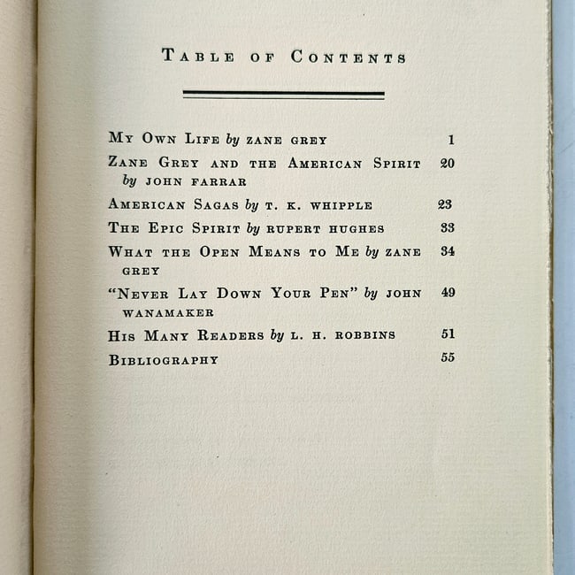 Zane Grey The Man & His Work 1928 yellow softcover - 4