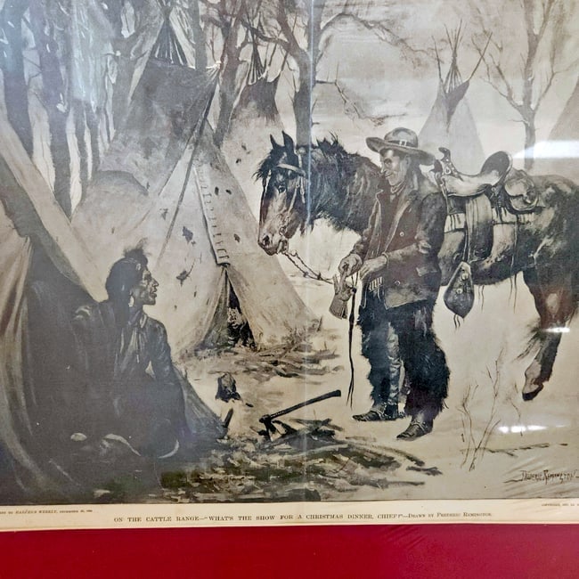 Frederic Remington Harper's Weekly (Dec 20, 1890): On the Cattle Range - What's the Show for - 2