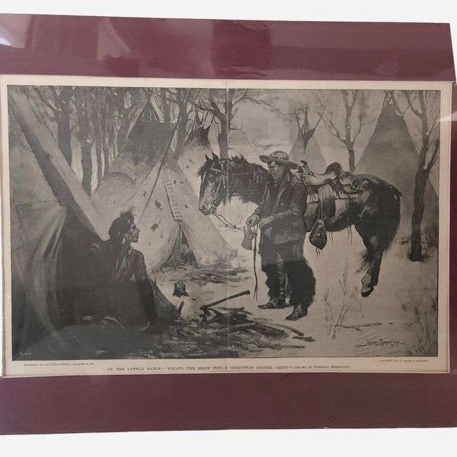 Frederic Remington Harper's Weekly (Dec 20, 1890): On the Cattle Range - What's the Show for - 7