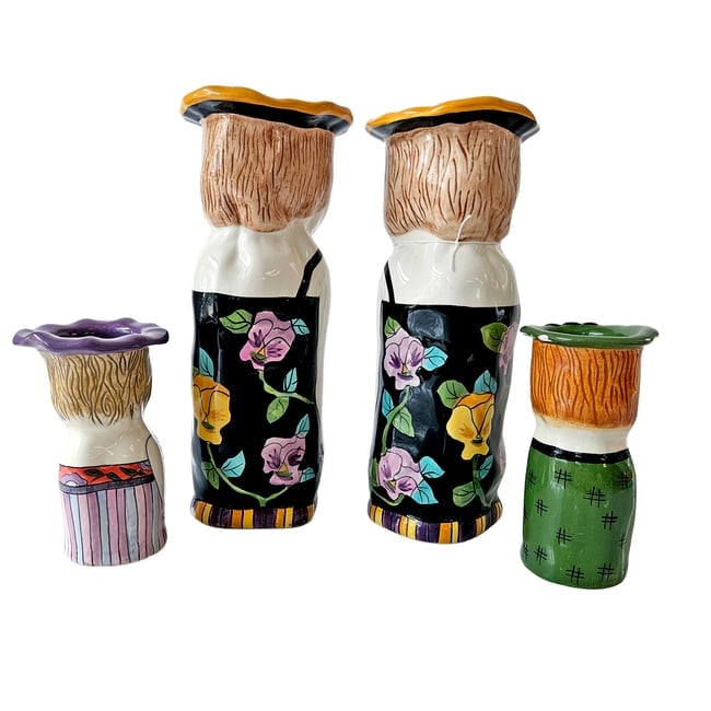 Susan Paley Ceramic Lady Vase Bella Casa Collection by Ganz - 3