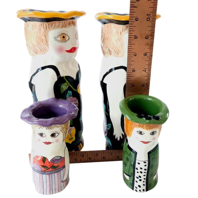 Susan Paley Ceramic Lady Vase Bella Casa Collection by Ganz - 7