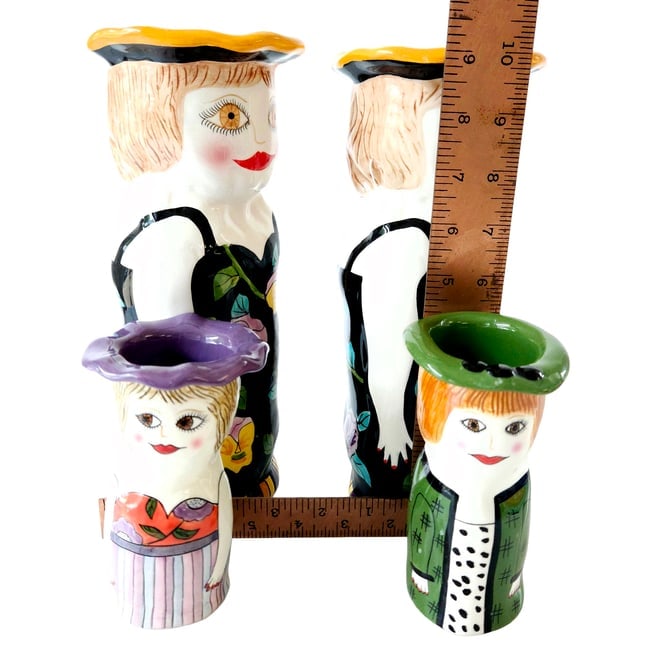 Susan Paley Ceramic Lady Vase Bella Casa Collection by Ganz - 8